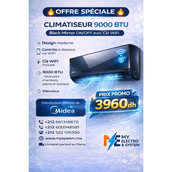 Midea Xtreme Black 9K